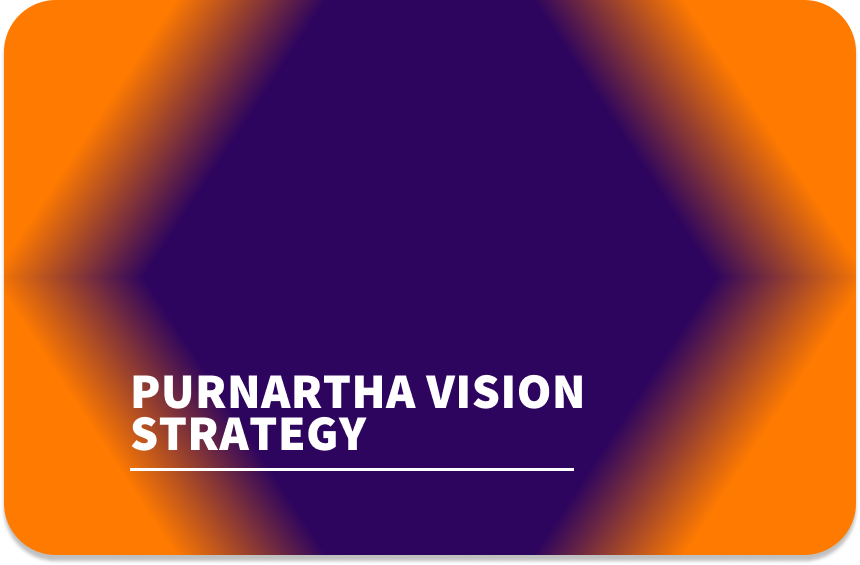A visual representation of the Purnartha vision strategy, showcasing achievements of financial goals with diversification.